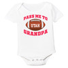 Utah Football Pass Me to GrandPa Baby Bodysuit