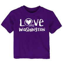 Washington Loves Football Chalk Art Baby/Toddler T-Shirt -PUR