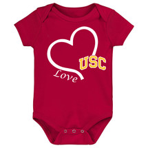 USC Trojans Southern California officially Licensed Love Heart Baby Bodysuit 