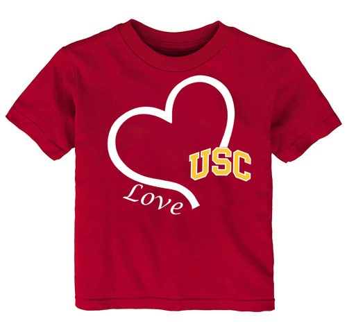 USC Trojans Southern California Officially Licensed Love Heart Baby/Toddler T-Shirt 