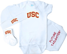 USC Trojans Southern California 3 Piece Baby Set
