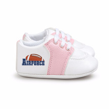 Air Force Football Pre-Walker Baby Shoes - Pink Trim