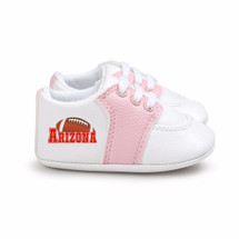 Arizona Football Pre-Walker Baby Shoes - Pink Trim