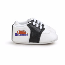 Baltimore Football Pre-Walker Baby Shoes - Black Trim