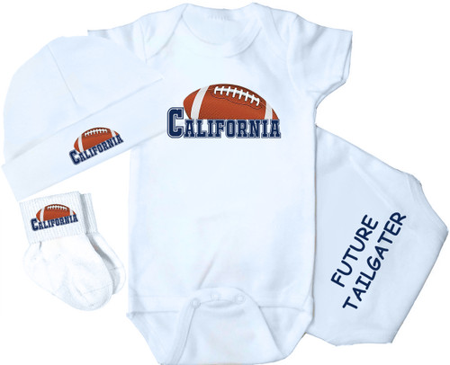 California Football Baby 3 Piece Set