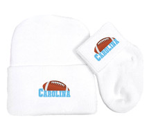 Carolina Football Newborn Baby Knit Cap and Socks Set