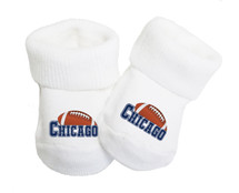 Chicago Football Baby Toe Booties