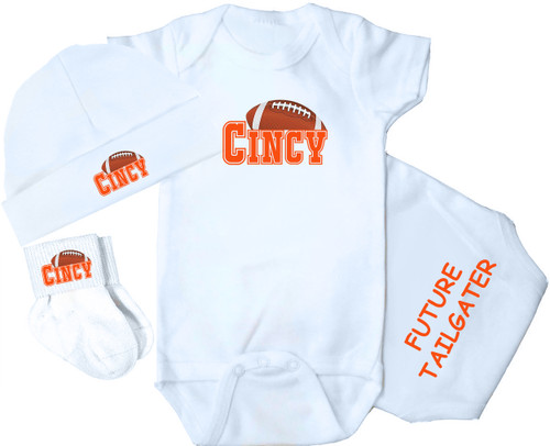 Cincinnati Football Baby 3 Piece Set