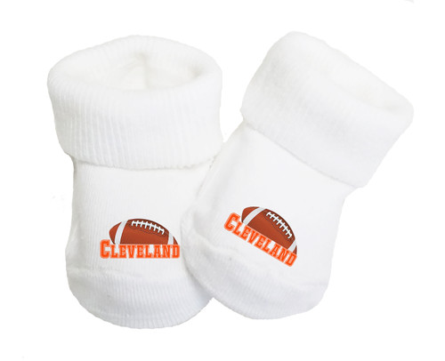 Cleveland Football Baby Toe Booties