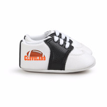 Cleveland Football Pre-Walker Baby Shoes - Black Trim