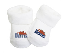 Denver Football Baby Toe Booties