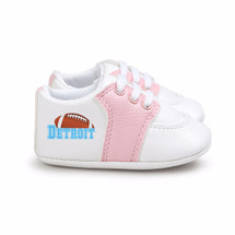 Detroit Football Pre-Walker Baby Shoes - Black Trim