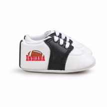 Indiana Football Pre-Walker Baby Shoes - Black Trim