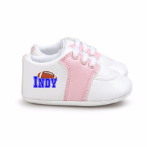 Indianapolis Football Pre-Walker Baby Shoes - Pink Trim