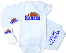 Kansas Football Baby 3 Piece Set