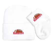 Kansas City Football Newborn Baby Knit Cap and Socks Set