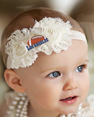 Los Angeles Football Baby/ Toddler Shabby Flower Hair Bow Headband