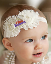 Minnesota Football Baby/ Toddler Shabby Flower Hair Bow Headband