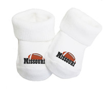 Missouri Football Baby Toe Booties