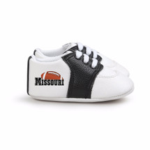 Missouri Football Pre-Walker Baby Shoes - Black Trim