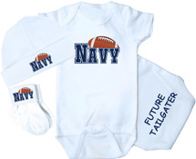 Navy Football Baby 3 Piece Set