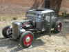 28-31 Ford Model A Coupe Sliding Ragtop 40"x40" Installed Open Front