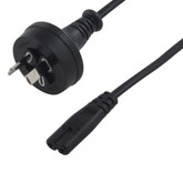 Power Cable - Figure 8 - 2m - Black ( IECC7)  2 pin male plug