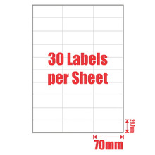 MPOS Inkjet Laser Address Sticker Labels  Self Adhesive 30UP A4  100 Sheets