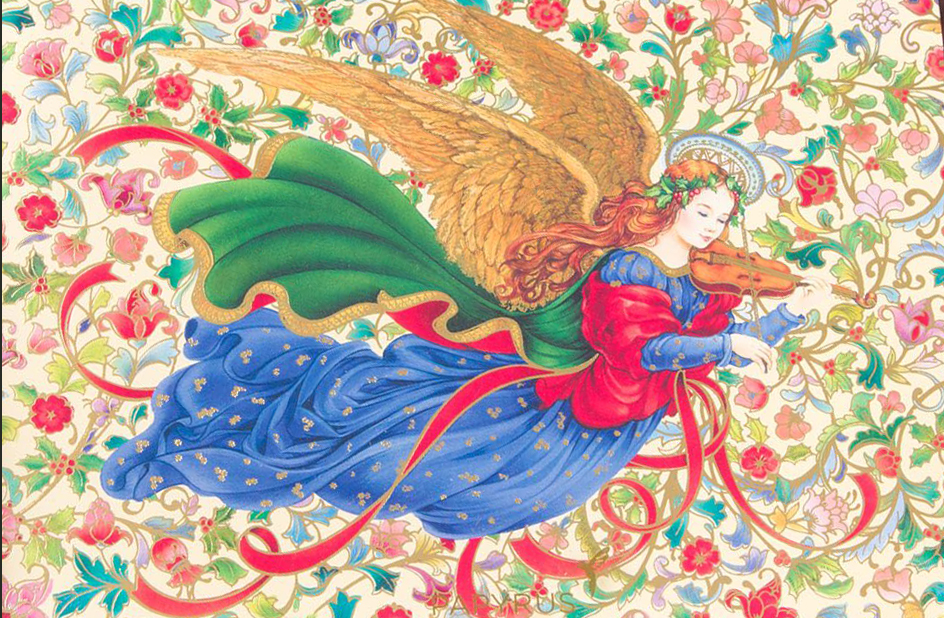 Violin Angel Christmas Card