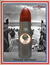 75th Anniversary D-Day Normandy GI Landing Silver HP AmmOMug® Front side