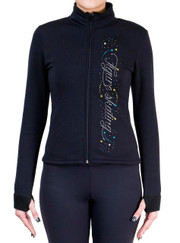 Fitted Skating Fleece Jacket with Spangles S109