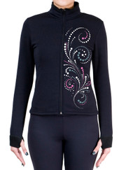 Fitted Skating Fleece Jacket with Spangles S112