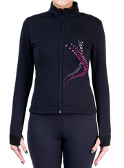 Fitted Skating Fleece Jacket with Spangles S117