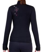 Fitted Skating Fleece Jacket with Rhinestones R45B1