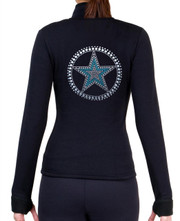 Fitted Skating Fleece Jacket with Rhinestones R139