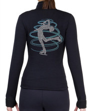 Fitted Skating Fleece Jacket with Rhinestones R230