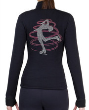 Fitted Skating Fleece Jacket with Rhinestones R230RP