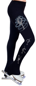 Skating Pants with Rhinestones R256LB - Light Blue