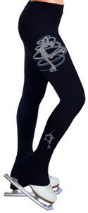 Skating Pants with Rhinestones R231LB - Light Blue