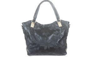 Flower print Leather handbag