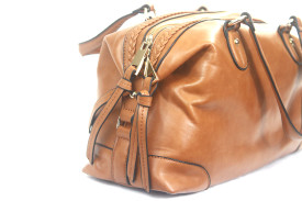 Braided genuine leather handbag LA054