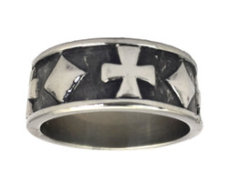 Cross stainless steel ring MR004000111