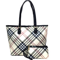 Burberry Handbag Style Tote Bag Set with Wristlet B359Y 