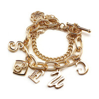 Designer Multilayer Bracelet Gold JB501-GD
