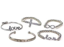 Love Bracelet set of  5 JB5  Silver