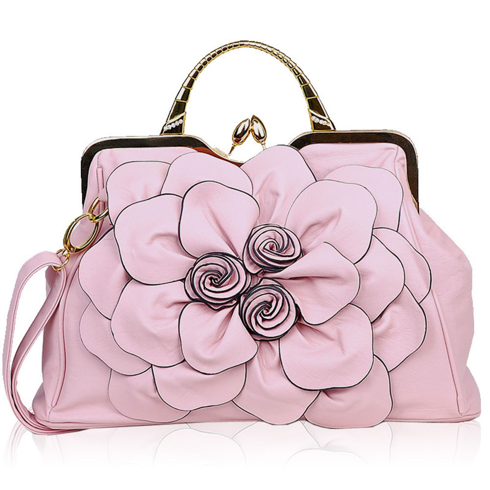 Make-up bag big. Pink flowers - Line - cosmetic purse - Viola Sky