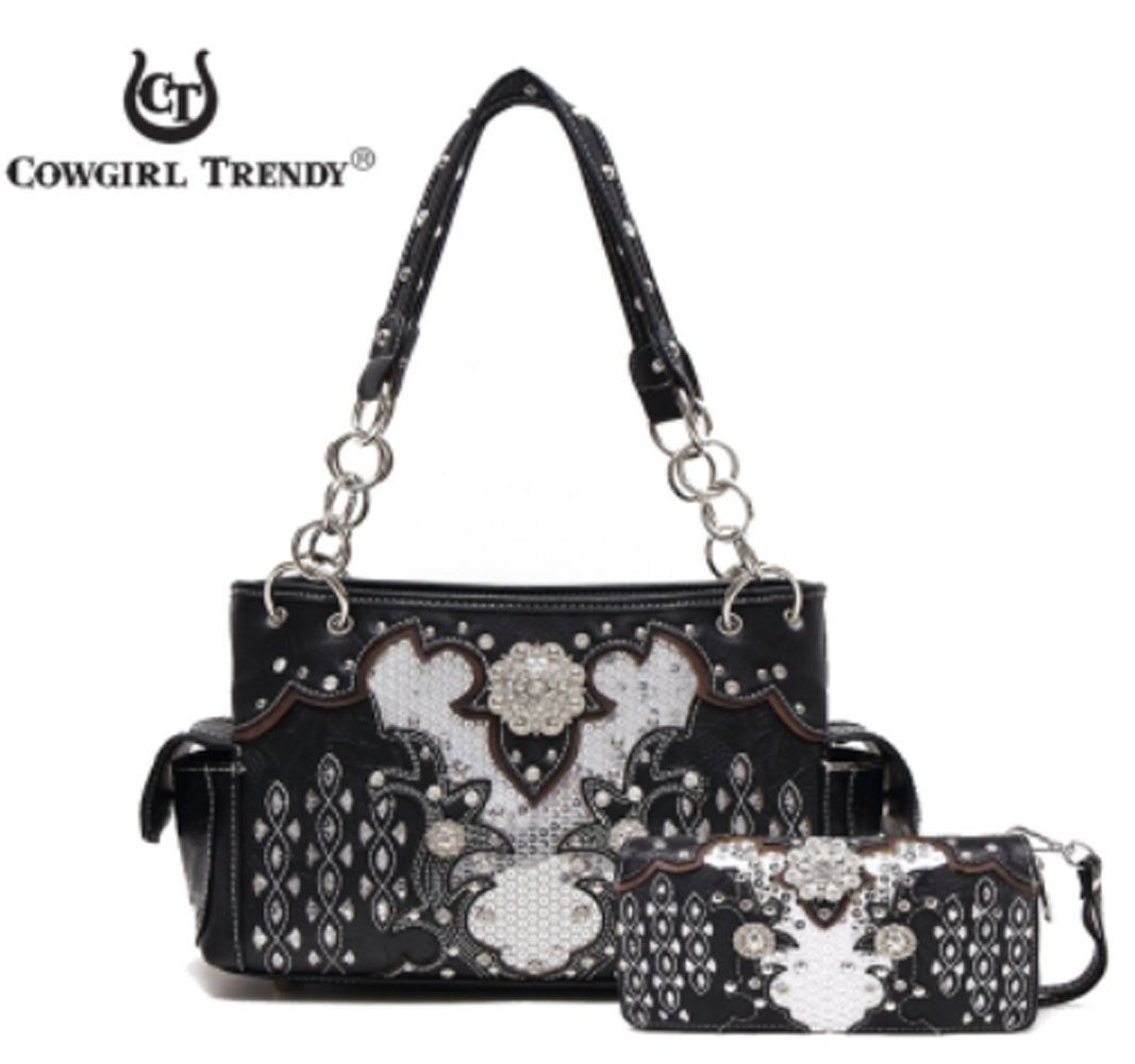 Cowgirl Trendy Western Turquiose Owl Embellished Hand Bag Purse Matching  Wallet | eBay