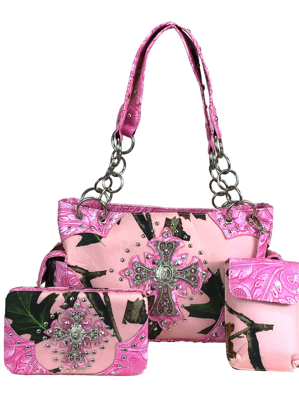 Hot Pink Aztec Fringe Concealed Carry Crossbody Handbag - ShopperBoard