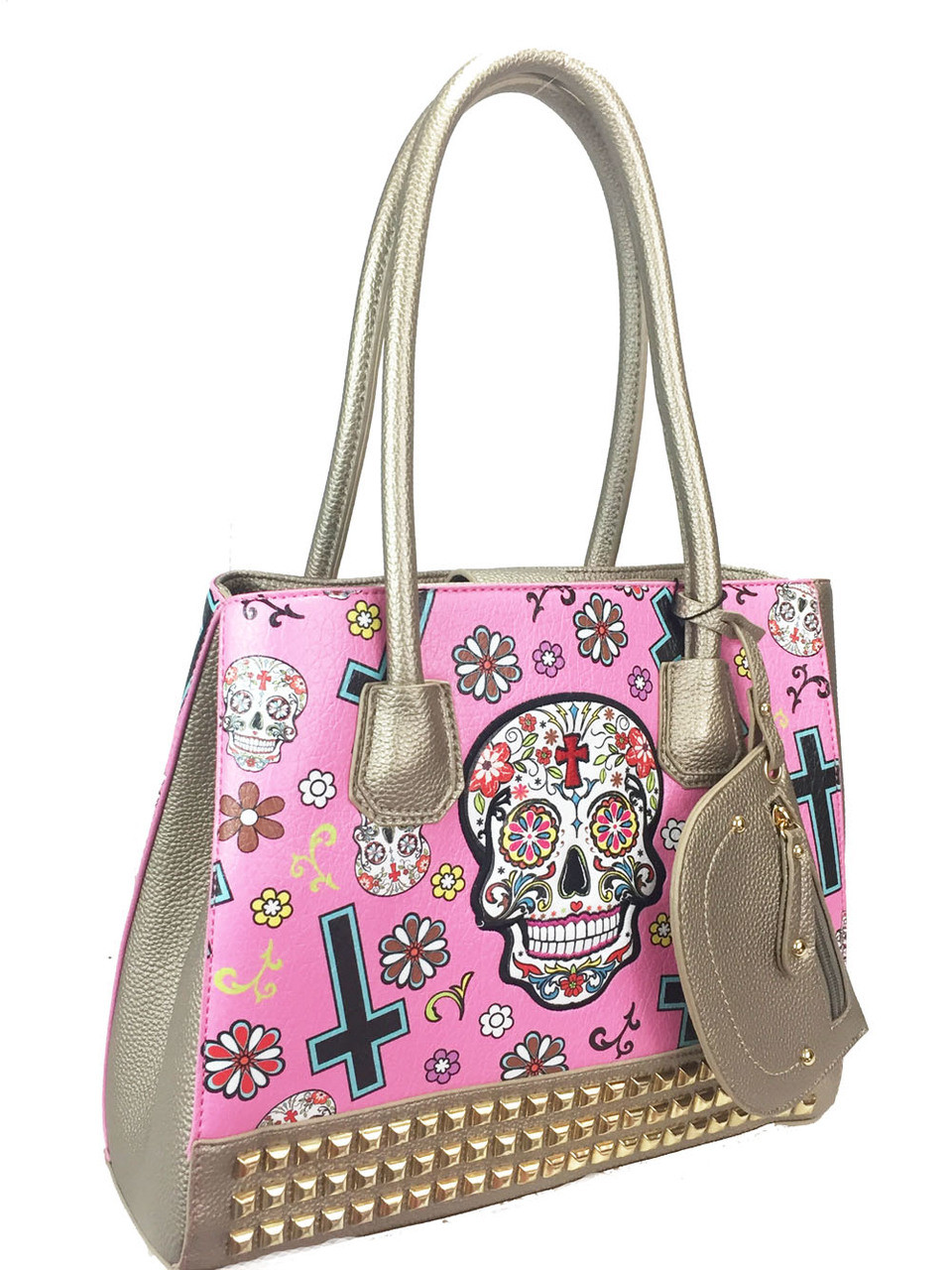 Sugar Skull Day of the Dead Cats Shoulder Bag Purse – Bags By April