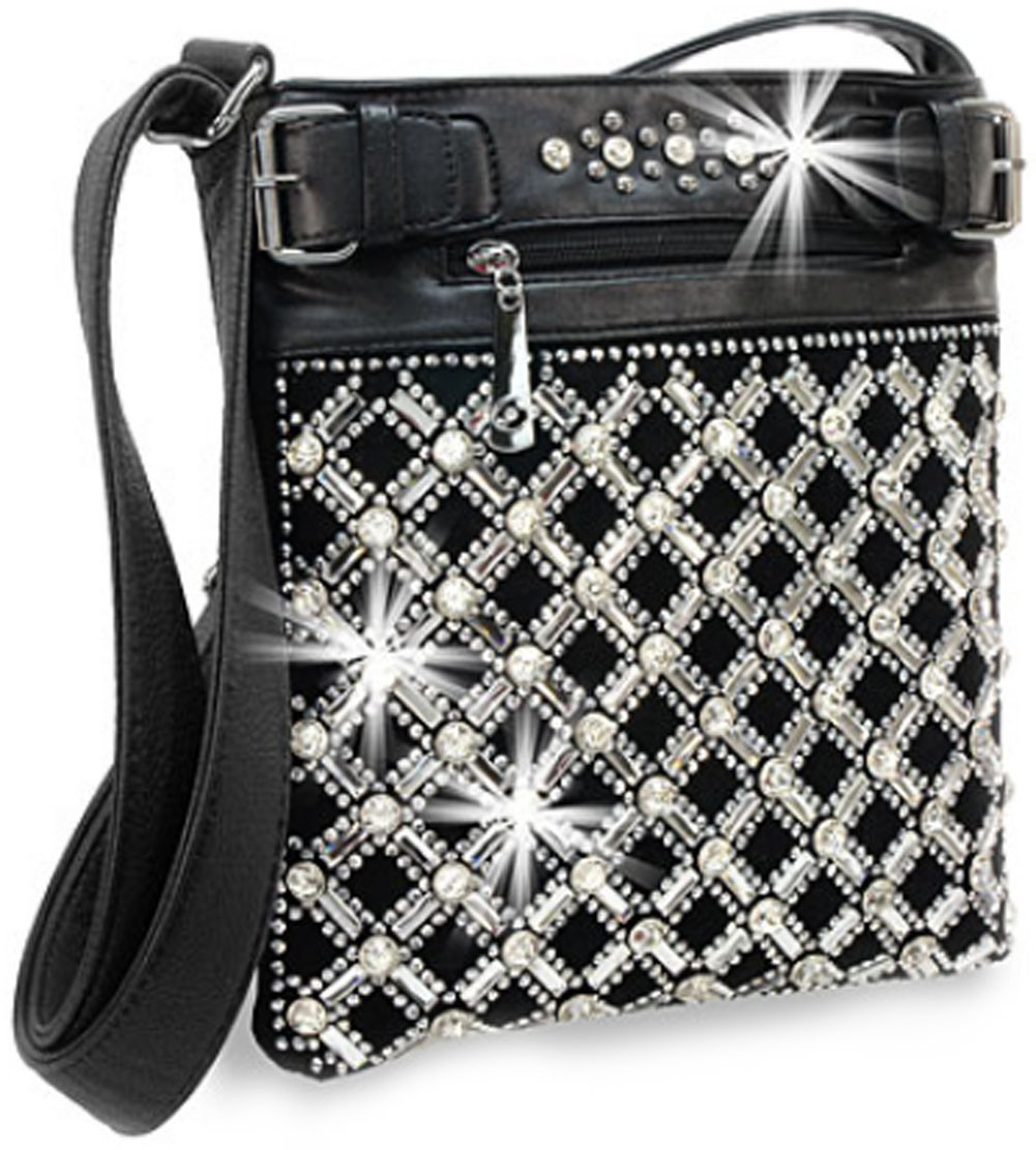 Cross Gem Rhinestone Cross Body Bag